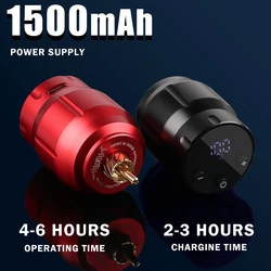 Mini Wireless Tattoo Power Supply RCA Interface Portable Fast Charging Tattoo Batterry 1500mAh For Rotary Pen Machine Gun