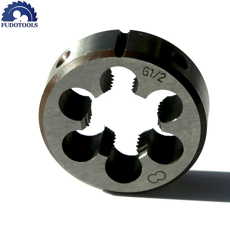 ต้นทุนขาย 1PC 9Sicr เหล็ก BSP มาตรฐานคู่มือ G1/2 "-14 ท่อ Threading Dies เครื่องมือสําหรับมือทําท่อหัวข้อทํางาน