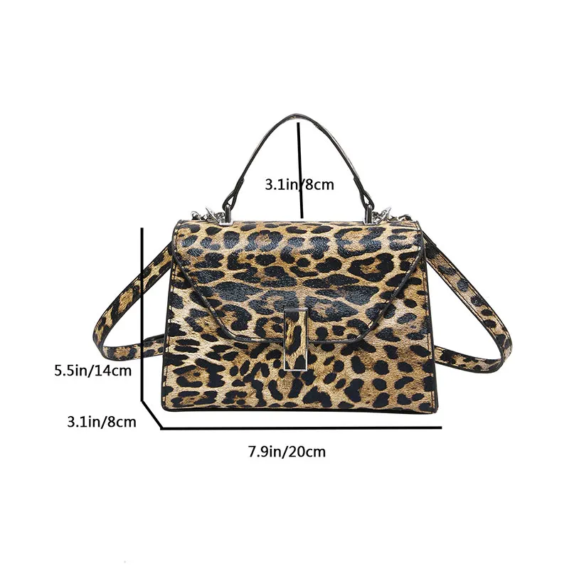 Fashion Leopard Print Shoulder Bags for Women High Quality Pu Leather Crossbody Bag Designer Luxury Handbags 3 Colors