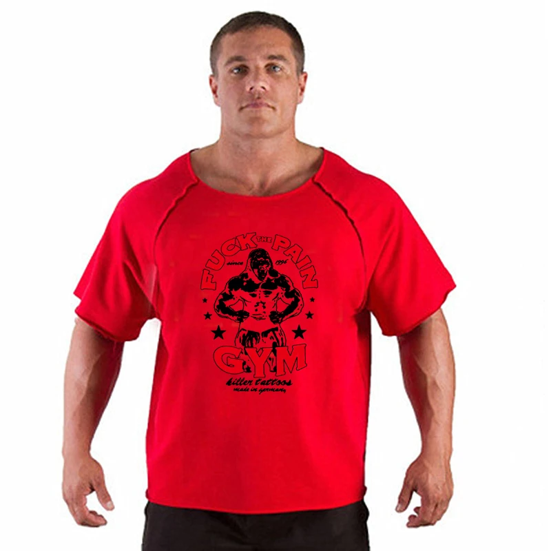 Men Oversize T-shirts Gym Fitness Clothing Mens No Pain No Gain T Shirt For Male Bodybuilding Tshirts Loose Breathable Clothes view 5