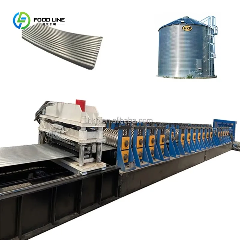 Steel Silo Sheet Roll Forming Machine Corrugated Panel Production Line Automatic Metal Forming Equipment for Grain Storage Silos