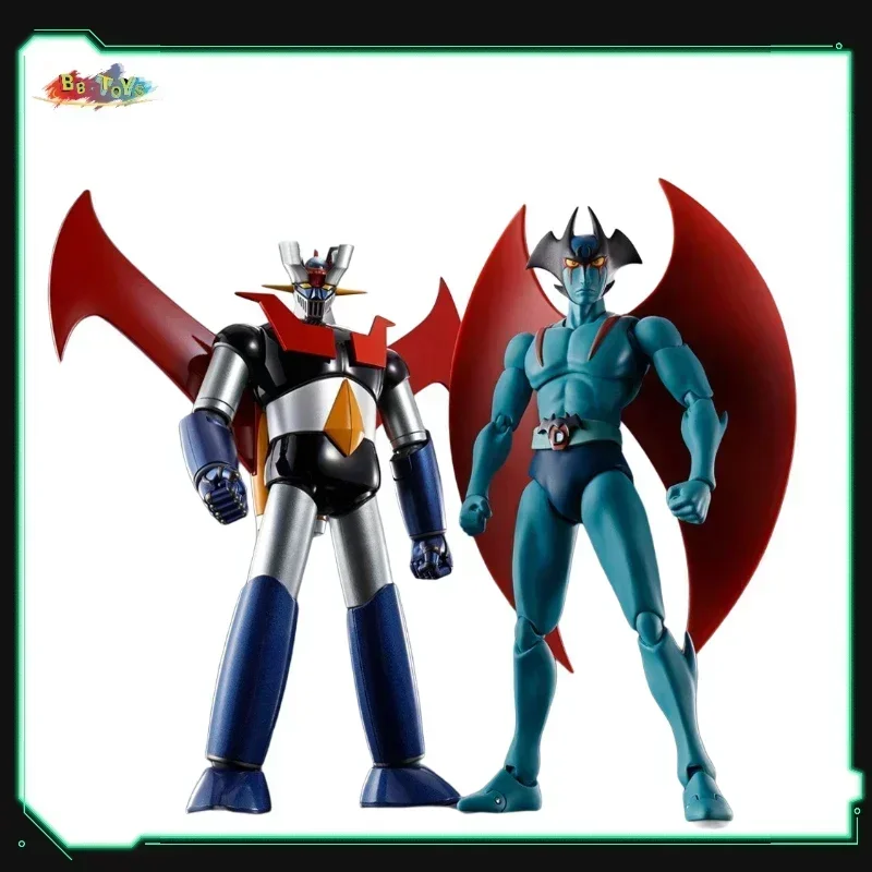 In Stock BB SHF Original Bandai 50th Anniversary Mazinger Z Vs Devilman Action Figure Genuine Anime Model Toys Collection