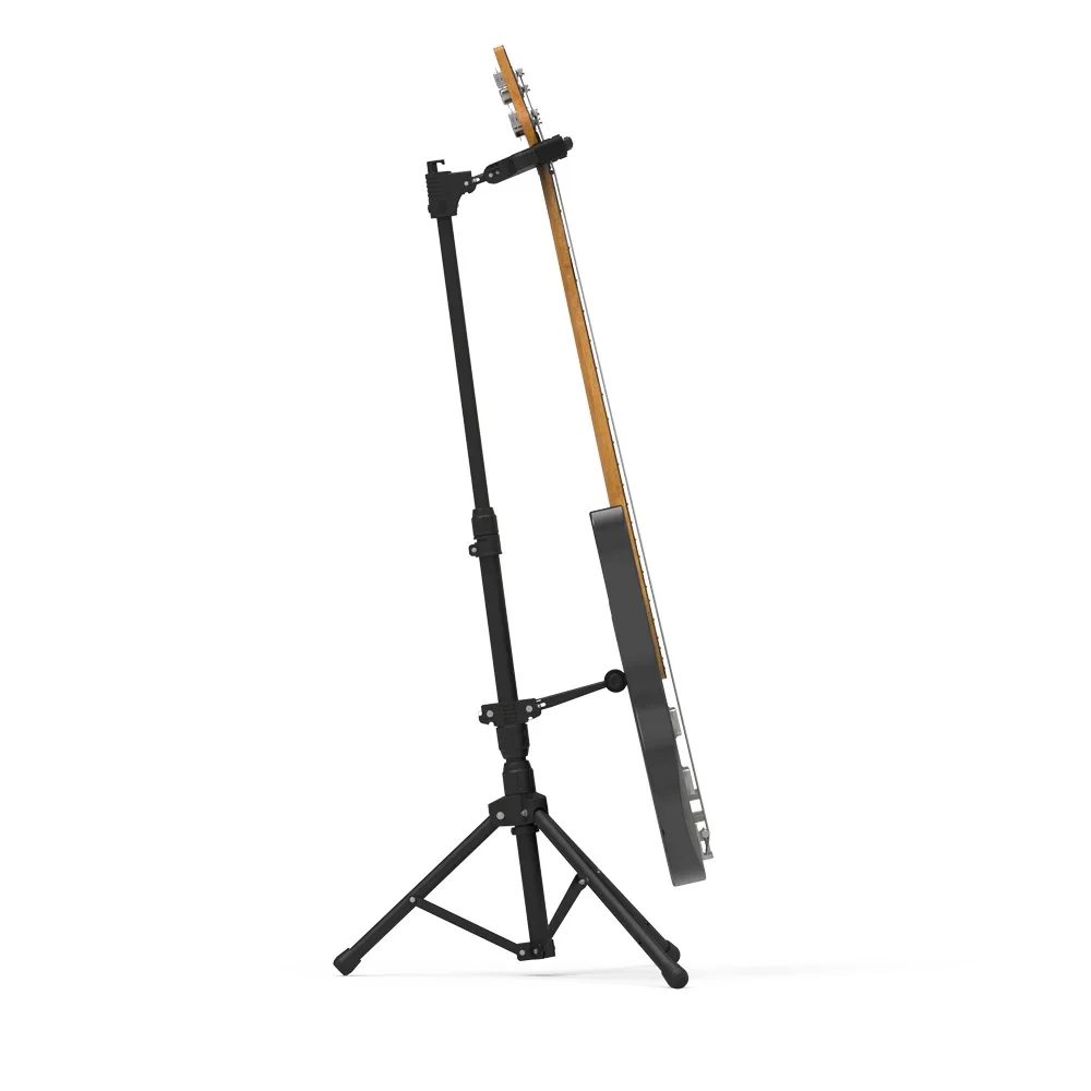 Galux GS-211 Guitar Floor Stand - Self-Locking Folding Structure for Bass & Ukulele - Height Adjustable Support with Guitar Part