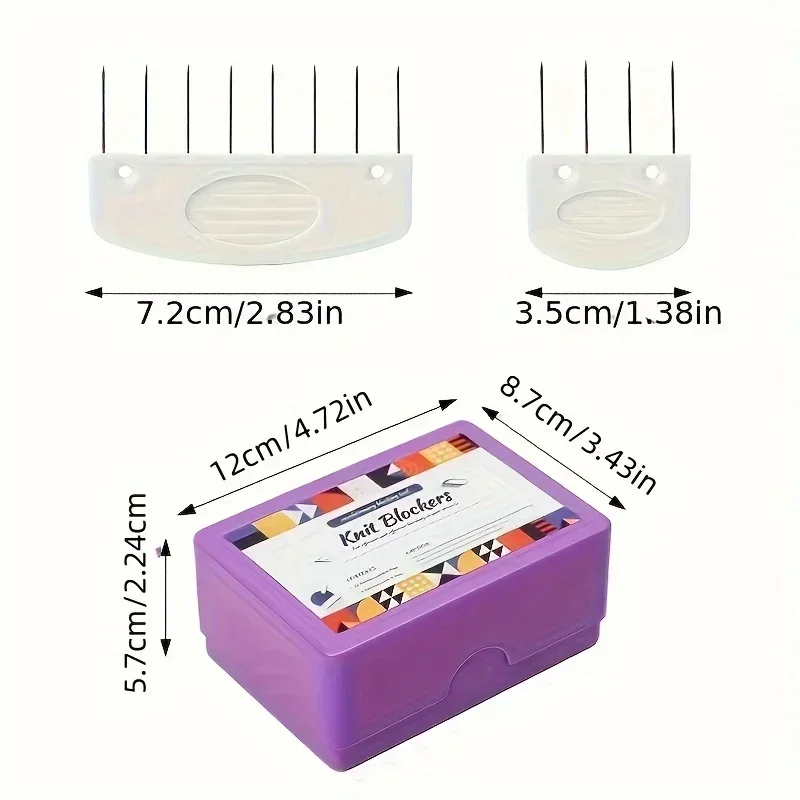 1 pacote de bloqueadores de malha KnitPro – acessório essencial de tricô e costura para blocos perfeitamente alinhados, ferramentas de costura