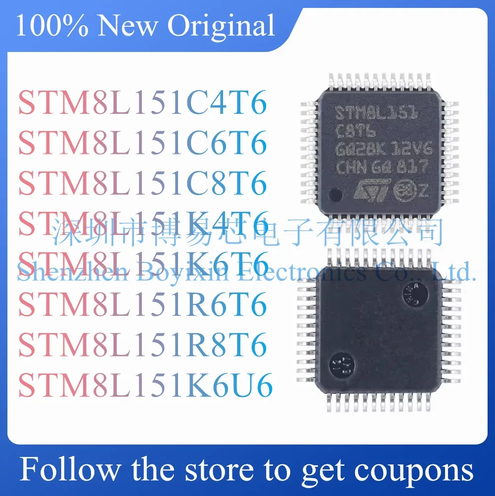 

NEW STM8L151C4T6 STM8L151C6T6 STM8L151C8T6 STM8L151K4T6 STM8L151K6T6 STM8L151R6T6 STM8L151R8T6 STM8L151K6U6