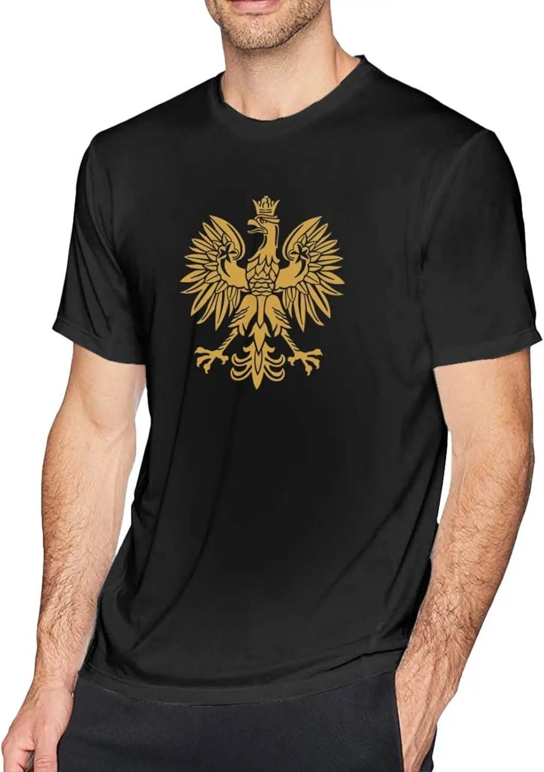 Golden Polish Eagle Logo Men's t-Shirt, Cotton t-Shirt, Crew Neck t-Shirt