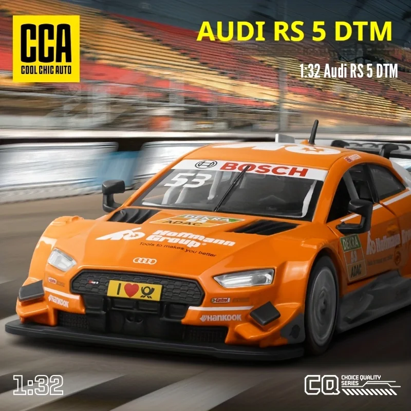 

Модель автомобиля Audi RS5 DTM в масштабе 1:32, литая под давлением, с открывающимися дверями, с инерционным механизмом, коллекционная игрушка, праздничный подарок