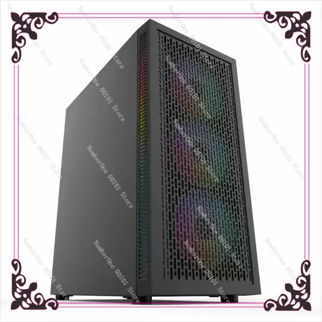 

Hurricane 2 glass side panel case supports dual X79 X99 CPU motherboards, E-ATX computer case, black
