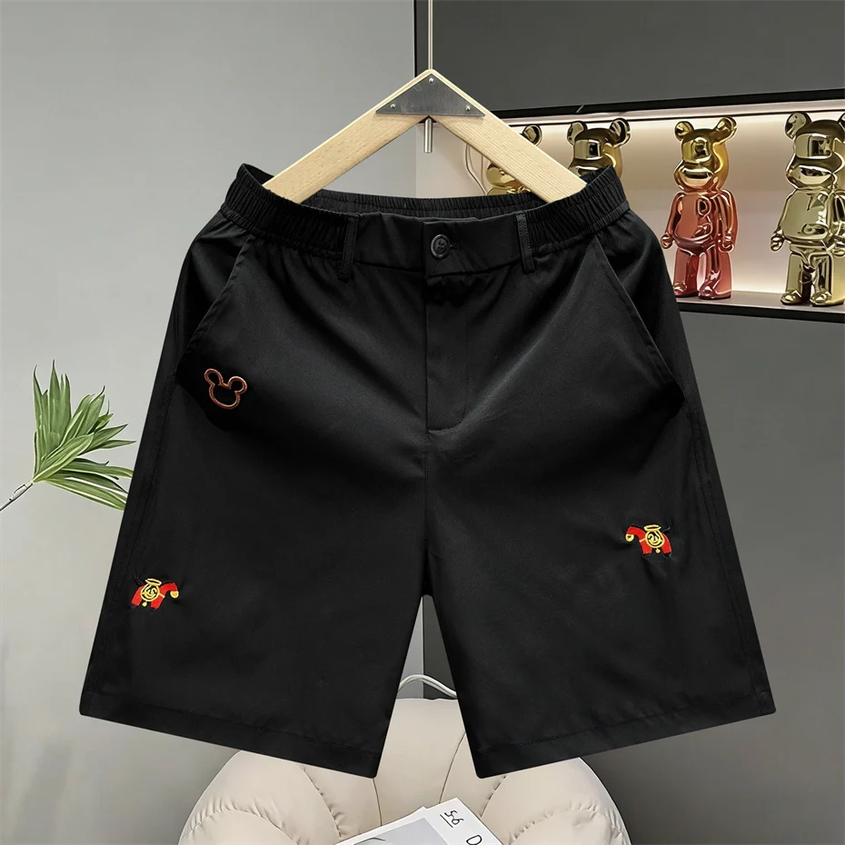 11XL Plus Size Shorts Men Summer Shorts Fashion Casual Embroidery Design Shorts Male Short Pants Elastic Waist Big Size