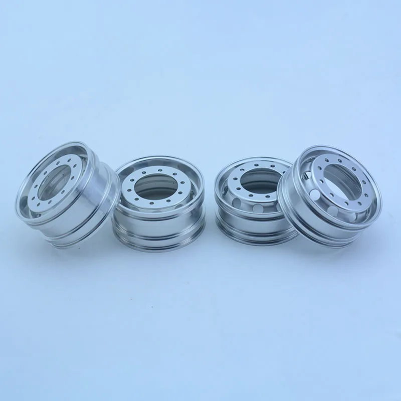 2pcs Metal Wheels 20mm/24mm Hub Rim for 1/14 Tamiya RC Truck Tipper SCANIA 770S VOLVO MAN TGX Scaleclub LXY Car Tire Accessories