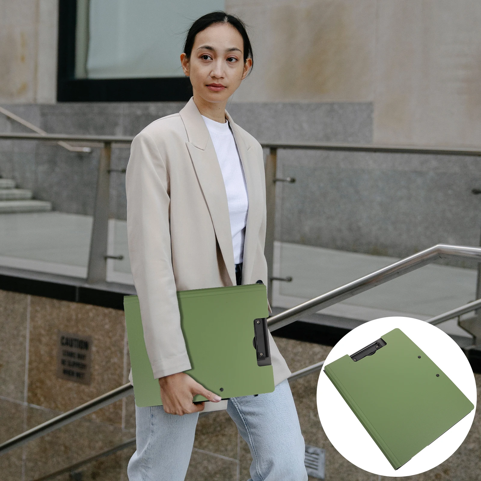 

Green Document Holder File Clipboard Writing Sheet Pad Students Board ganizer Storage Reusable Premium Practical
