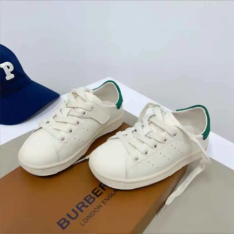 

Children's Fashion Little White Shoes 2024 Spring New Product for Boys and Girls Simple Comfortable Soft Sole Casual Board Shoes