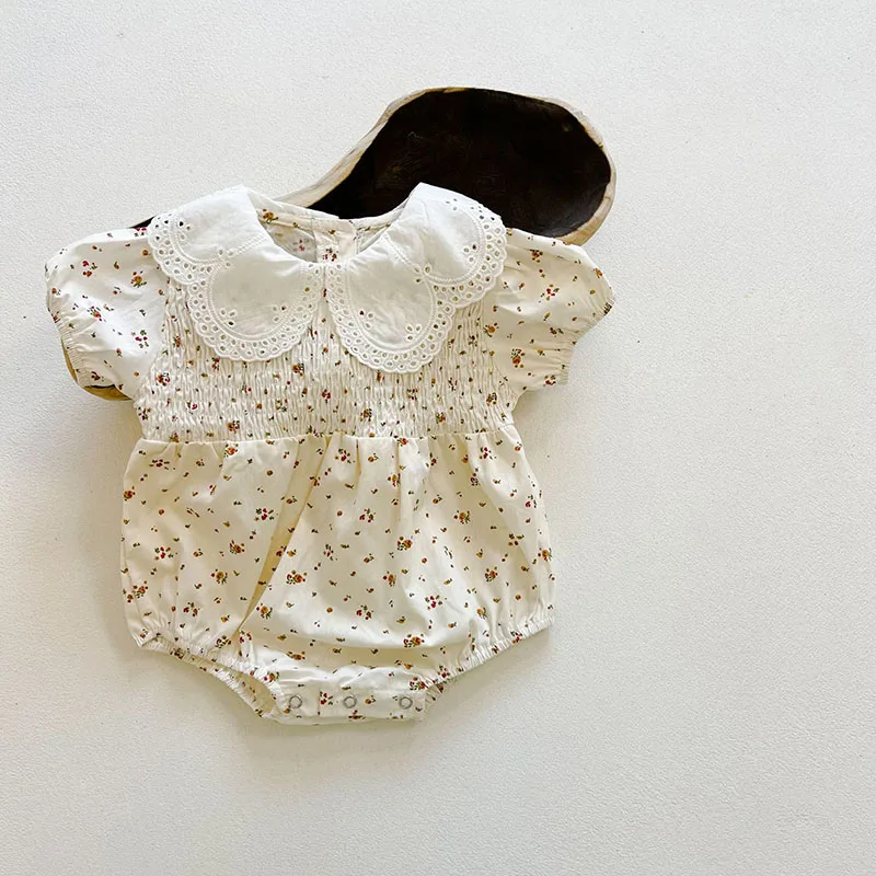 Monos de verano para bebés, ropa Floral de una pieza para niñas pequeñas