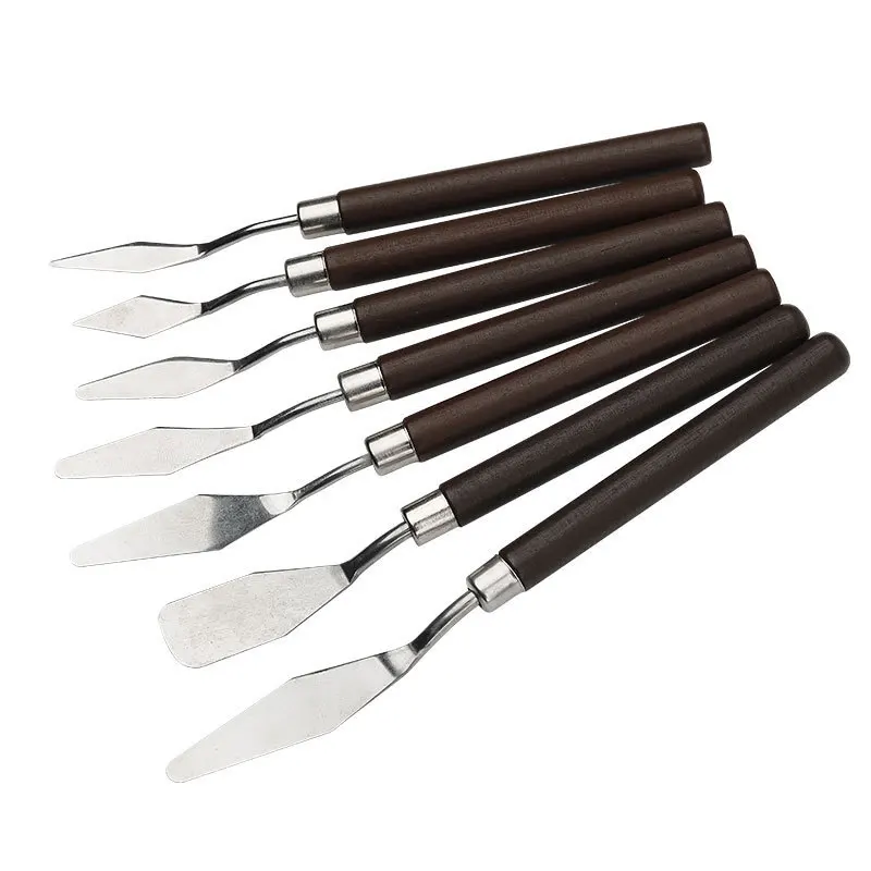 Stainless Steel Oil Painting Knife, Artist Spatula, Art Tools, Stationery, Cake Baking Supplies, Drawing, Cute, 1, 3, 5, 7Pcs