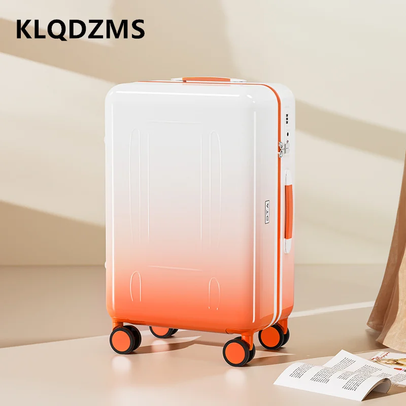 KLQDZMS High Quality Suitcase 24 Inch PC Trolley Case 20 "Women's Boarding Box Ultra Lightweight Zipper Password Box Luggage