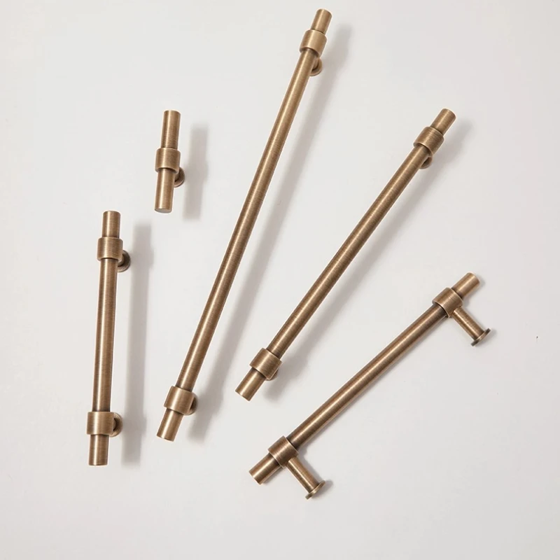 مقبض درج خزانة ملابس بسيط وحديث، مقبض كابينة نحاسي عتيق لأجهزة الأثاث الخارجي لغرفة النوم في المطبخ