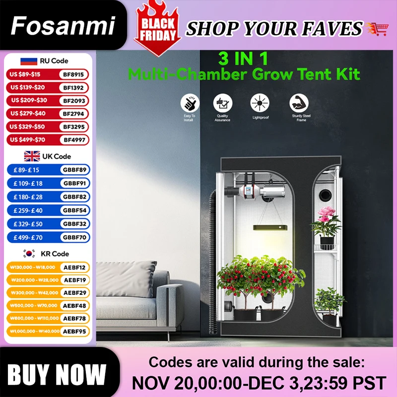 

100*100*200CM Hydroponic Plant Growth Tent 600D Oxford Cloth Waterproof Indoor GreenhouseGrowing Tent For Growing Flowers&Plants