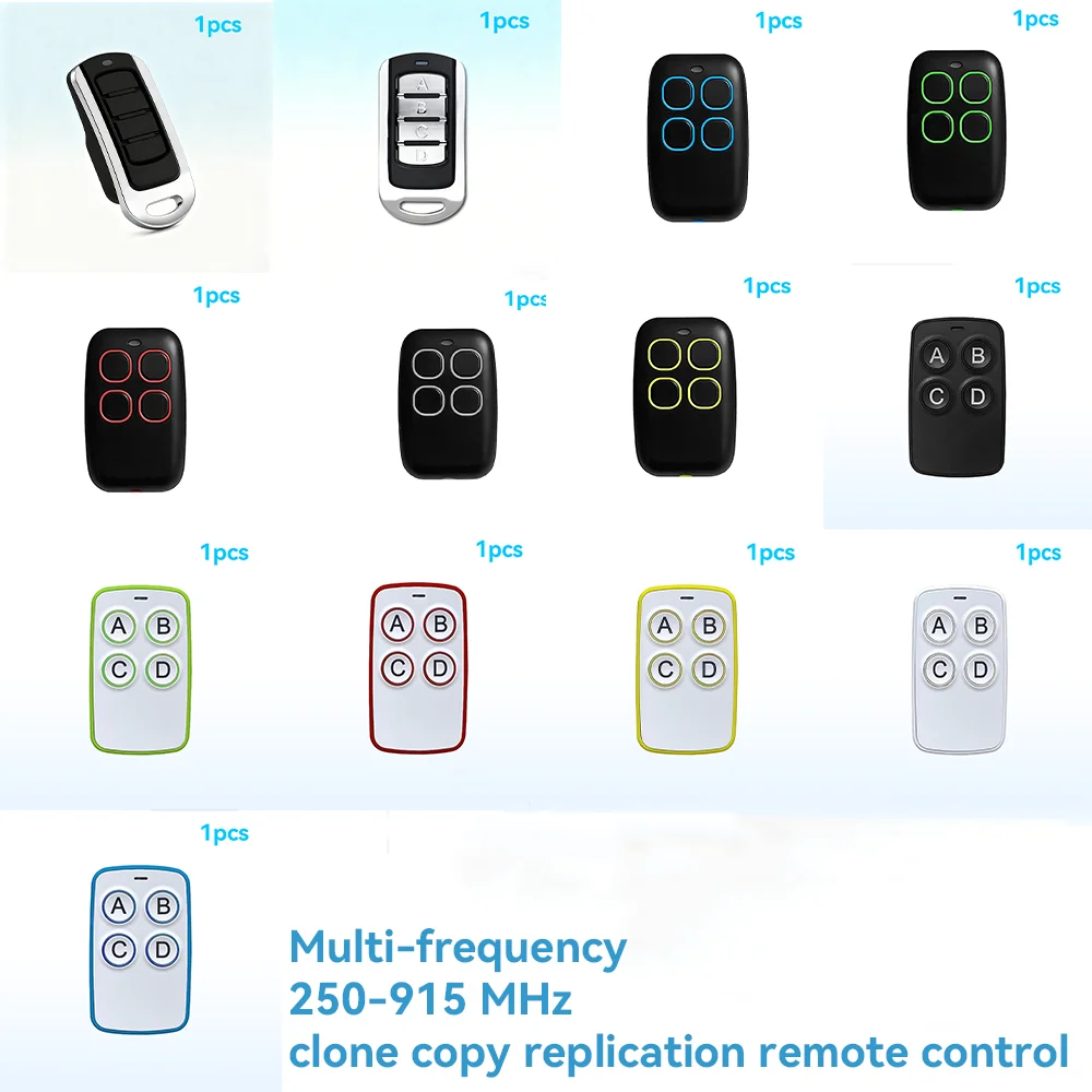 Universal 250-915Mhz Duplicator Garage Remote Controller Command Clone Self-copying Automation Gate 433.92 MHz 433Mhz Fixed Code