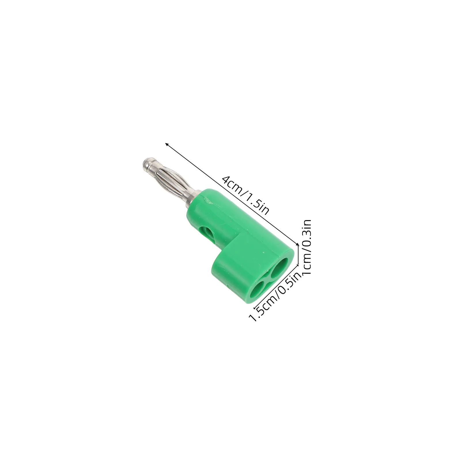 Stackable Banana Plugs for Lab Technicians to Secure Connections, 10 Pcs 4 mm Green Solderless Side-Screw Plastic Adapters