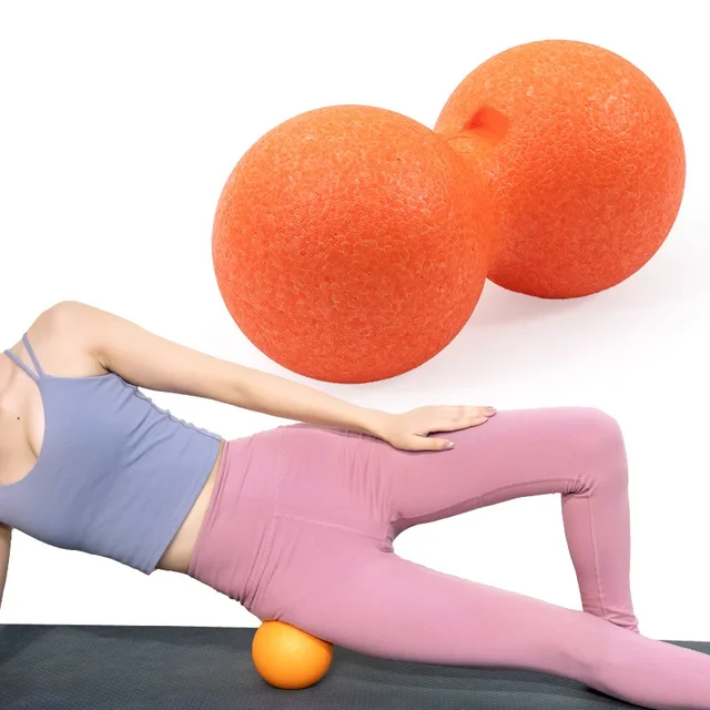 Kobiety rolka do jogi blok piankowy sprzęt do jogi piłka Peanut zestaw blokowy terapia kulka do masażu rolkowego orzeszków ziemnych relaksujące ćwiczenia Fitness