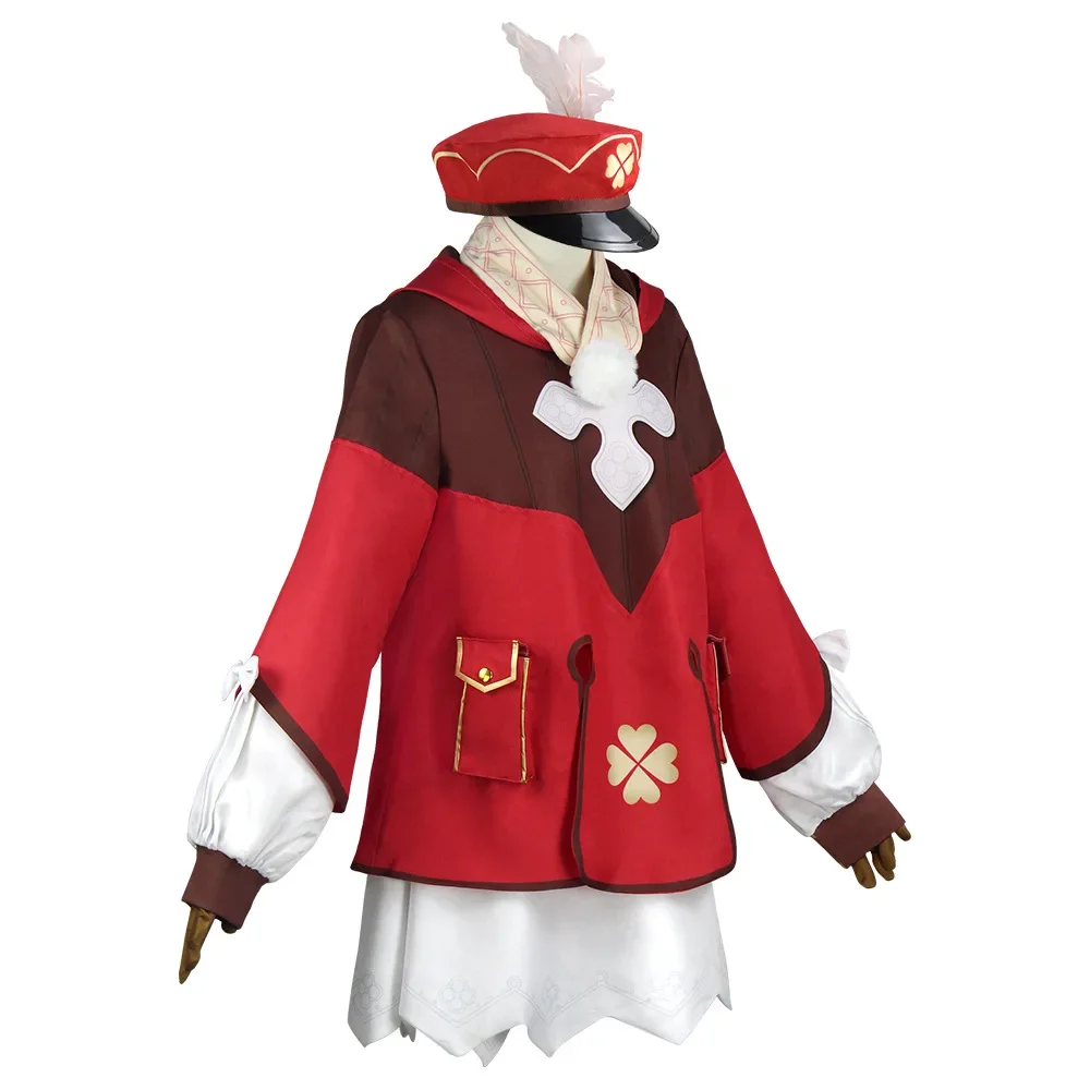 Klee Cosplay Costume pour enfants et femmes, tenues Klee, robe, chapeau, perruque, Halloween, carnaval, bande dessinée