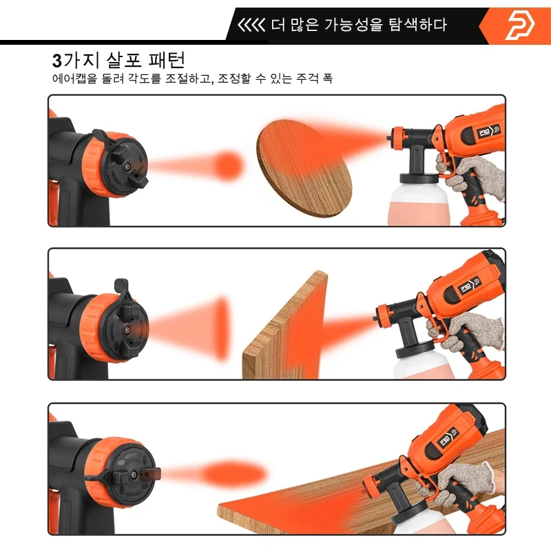 750W Electric Spray Gun 4 Nozzle Sizes 1200ml HVLP Household Paint Sprayer Flow Control Easy Spraying by PROSTORMER