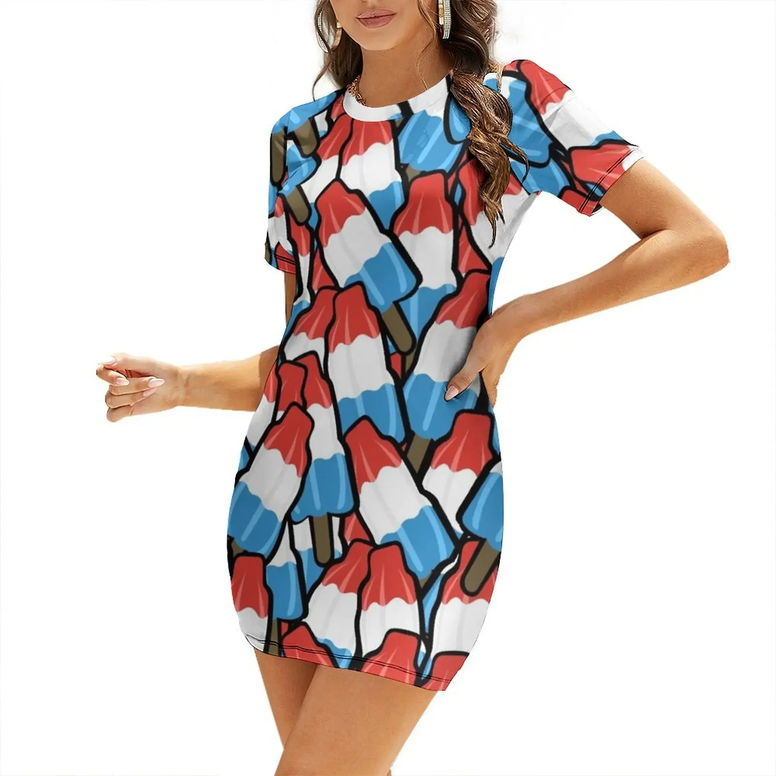 

Cool Down Firecracker Delight Short-Sleeved Dress dresses for woman Women dresses summer