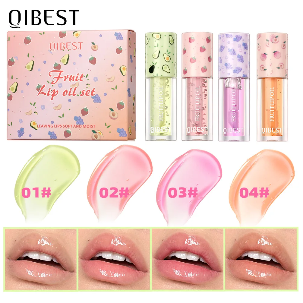 QIBEST ผลไม้ Lip Balm Oil Plumping Lip GLOSS Moisturizing Makeup Primer เซ็กซี่ Plump Lip GLOW Oil Lip Plumper Care LIPS เครื่องสําอาง