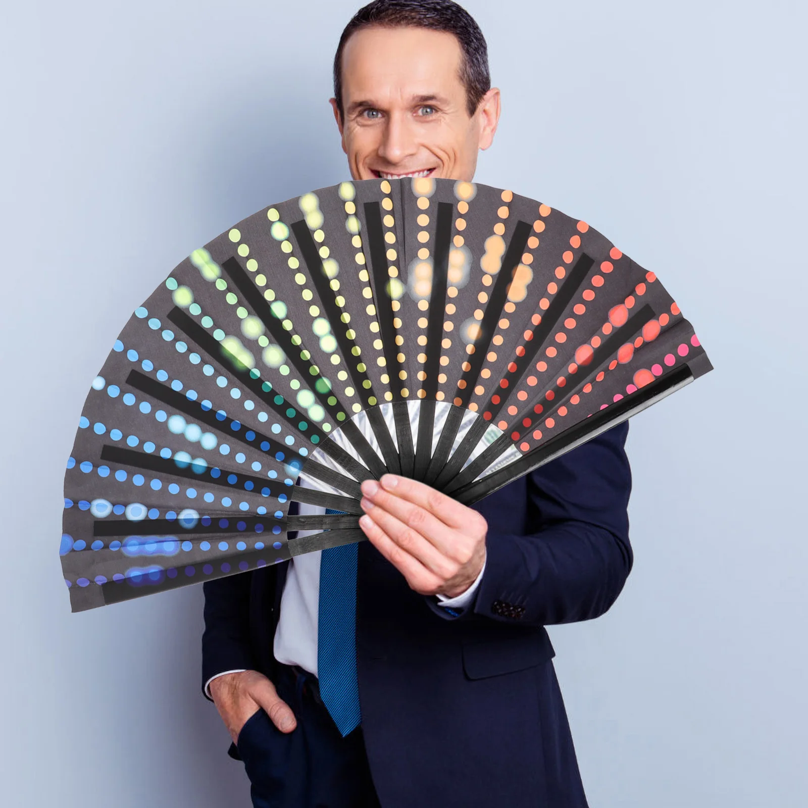 

Bamboo Bone Kung Fu Fan Handheld Chinese Style Foldable Decorative Fans for Women Durable Premium Fabric Easy to Carry Dancing