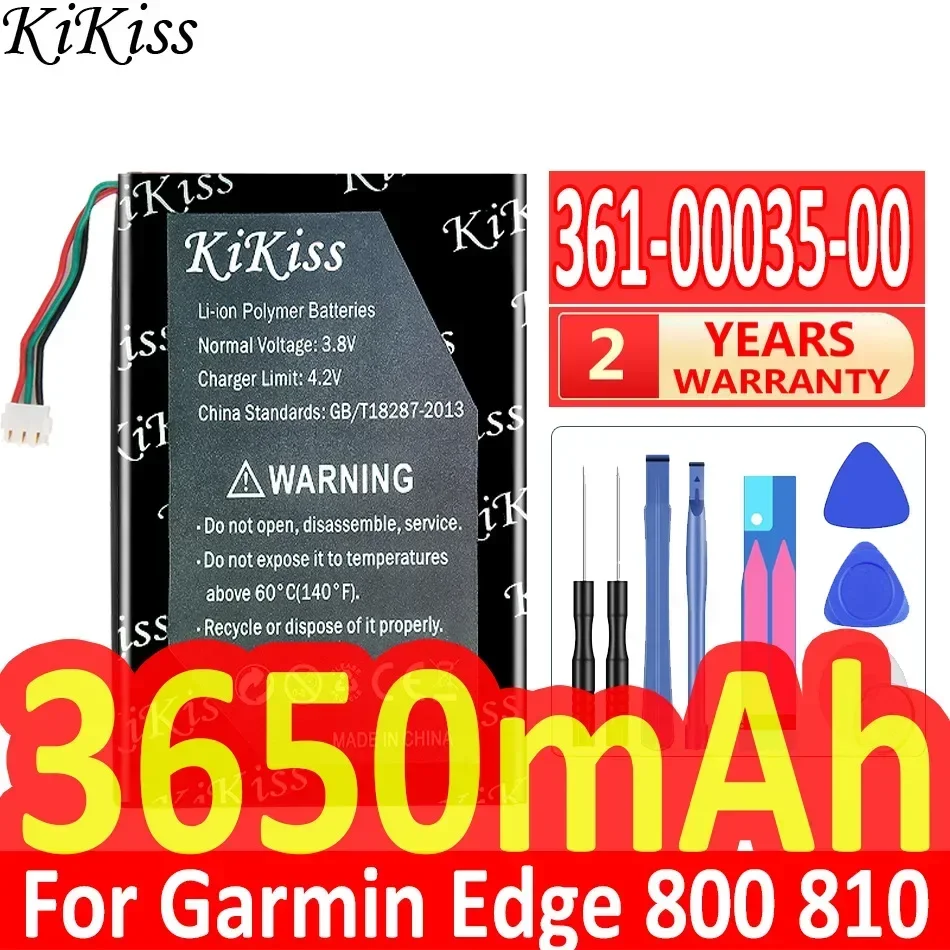 KiKiss Battery for Garmin Edge 200 205 520 Plus 500 510 510J 605 705 800 810 820 GPS 1000 361-00035-00 361-00035-07 361-00035-03