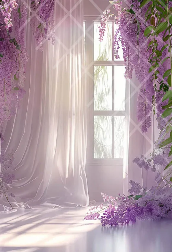 Mehofond Photography Background, Wisteria Floral, Janela do quarto, Aniversário, Casamento, Maternidade Portrait Decor, Pano de fundo, Photo Anime