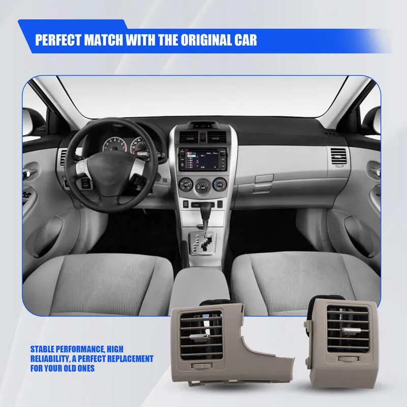 

Car Dashboard Left Right Air Conditioning Outlet Assembly For Toyota Corolla 2007-2013 A/C Outlet Vents Panel Cover LHD
