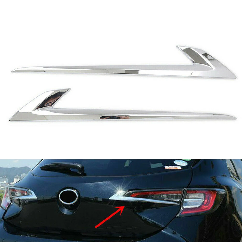 Rear Tail Light Lamp Eyebrow Strips For Toyota Corolla Hatchback 2019 2020 ABS Chrome Eyelip Decoration Trim Car Accessories