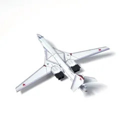 Color Tu-160 Strategic Bomber 3D Metal Puzzle Stainless Steel DIY Mini Airplane Assembly Model Adult Jigsaw Puzzle Toys
