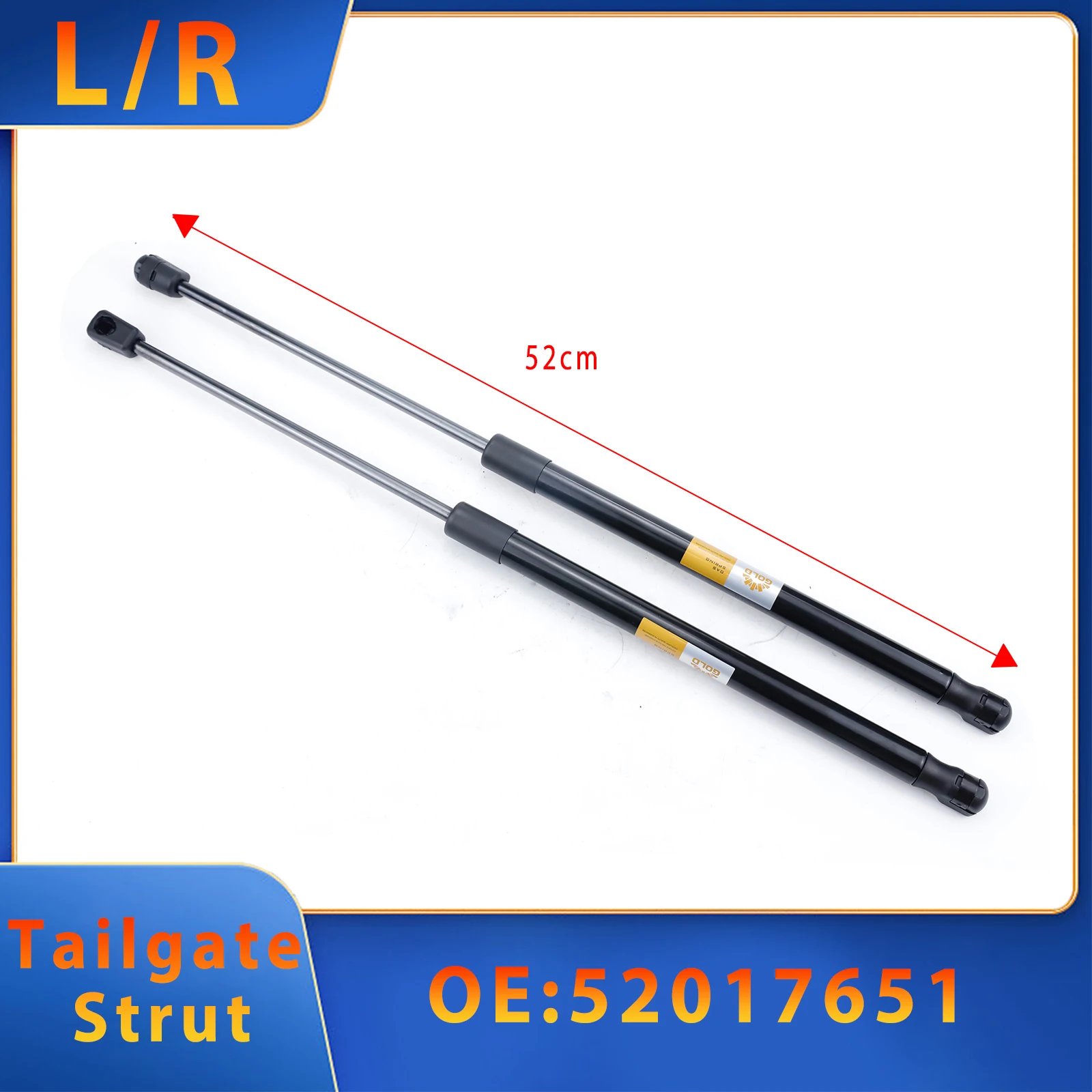 

2PCS Tailgate Gas Spring Strut For JEEP RENEGADE BU 2016-2021 1.4T 2.0L 52017651 High-Quality Car Accessories