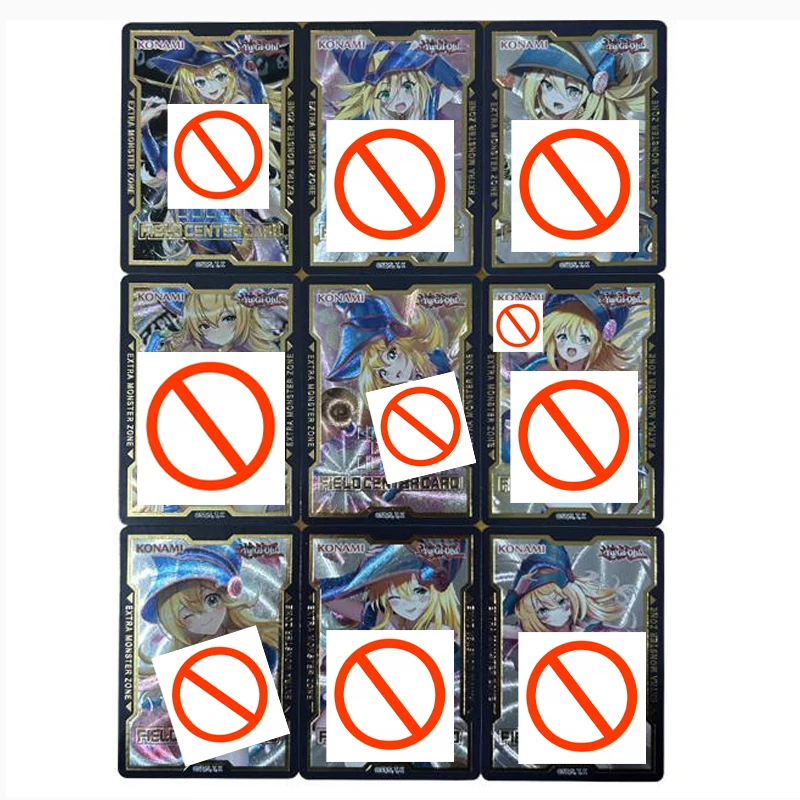 9pcs/set Yu-Gi-Oh! Field Zone Black Magician Girl DIY self-made Rough Flash Card Anime Game Collection Card Gift Toy 63*88mm