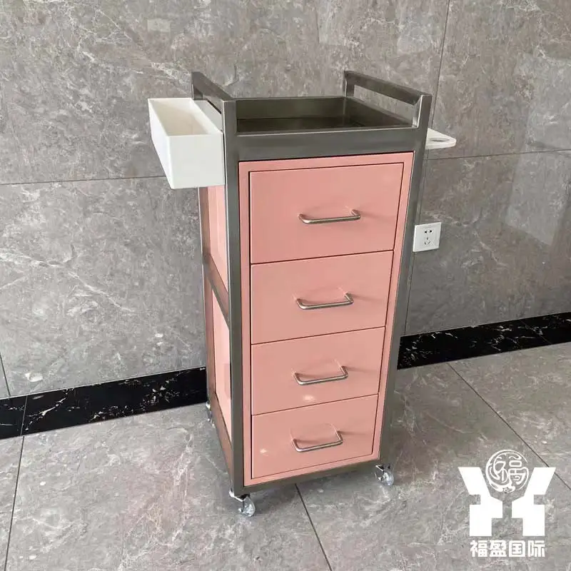 New Barber Shop Tool Cabinet Hairstylist Drawer Type Hair Salon Products Floor Cabinet Hair Salon Special Storage Cabinet