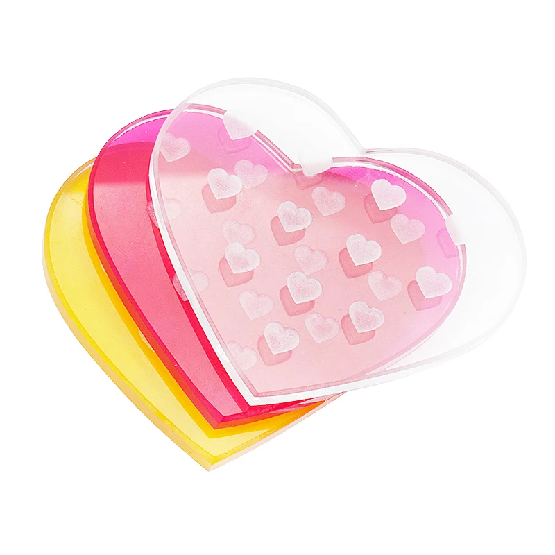 1pcs Heart Glass Gasket False Eyelash Stand Glue Holder Pad Eyelashes Extension Adhesive Pallet Paste Glue Pad Makeup Tool