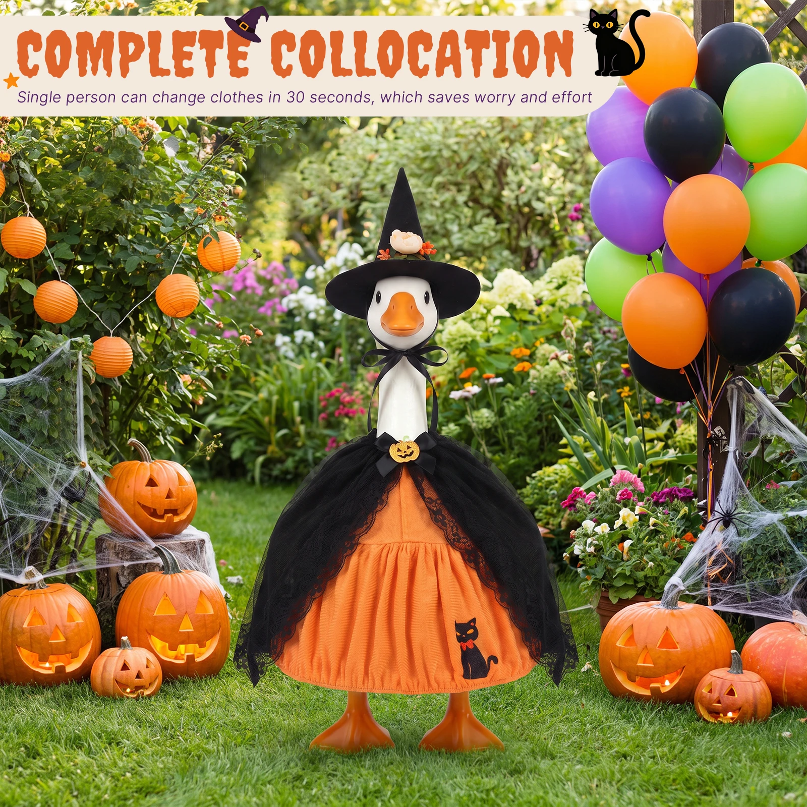 Porch Goose Outfit 23 Inch Exquisite Goose Costume for Home Garden Lawn Halloween Porch Goose Outfit Goose Costume Goose Clothes
