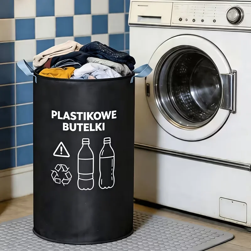 Boîte de recyclage de bouteilles en plastique pliable en tissu Oxford, grande capacité, boîte de rangement pour la collecte des bouteilles de boissons