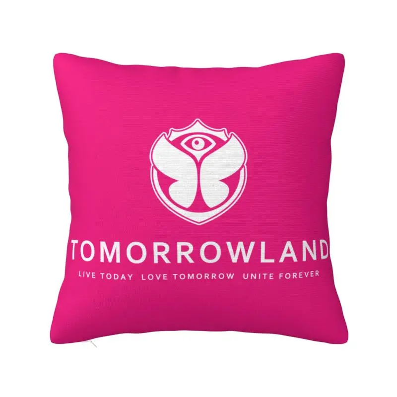 Tomorrowland Cushion Cover Decoration Printing Belgian Electronic Dance Music Festival Throw Pillow Case for Sofa Double Side