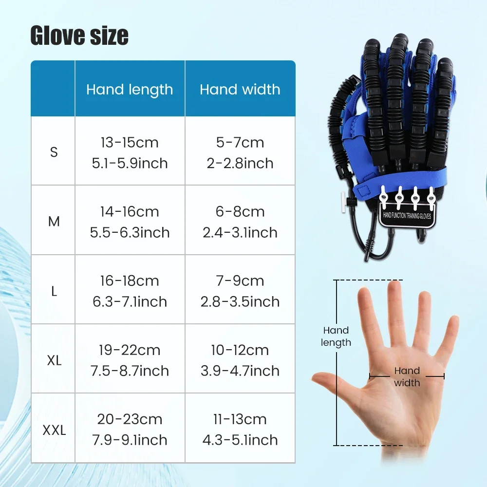 Left & Right Hand Finger Rehabilitation Exerciser Robot Gloves Stroke Hemiplegia Cerebral Infarction Training Therapy Equipment