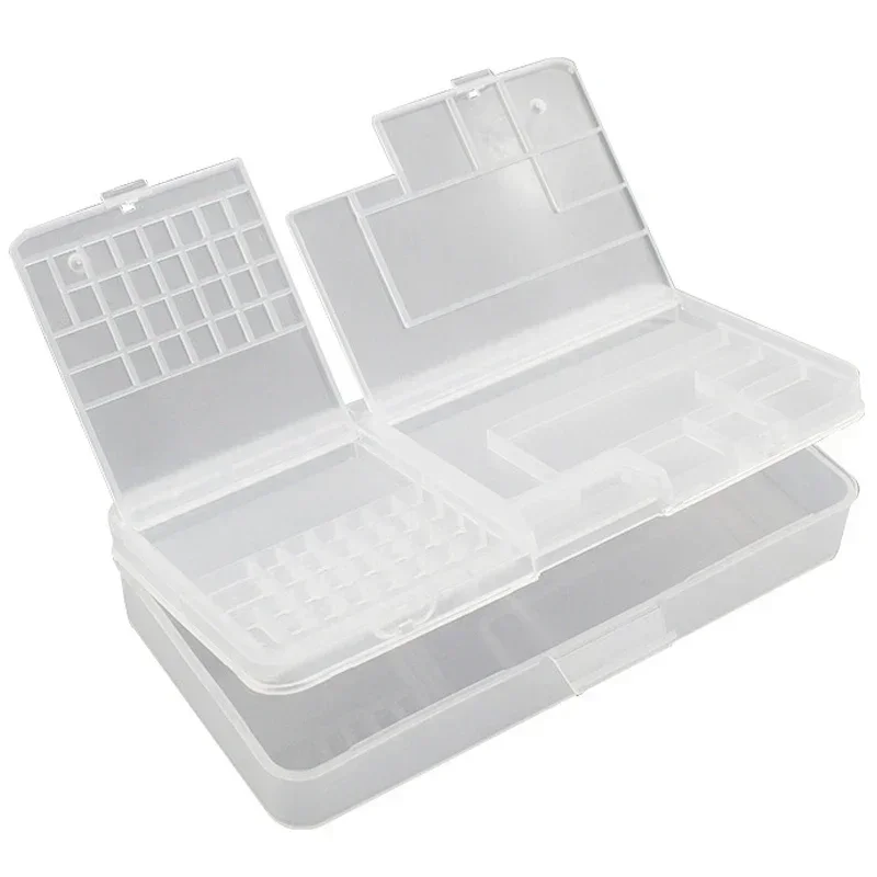 1PC Double Layers Tool Storage Box Multi-functional Parts Boxes For Mobile Phone Repair Tool IC Chips Component Screws Organizer
