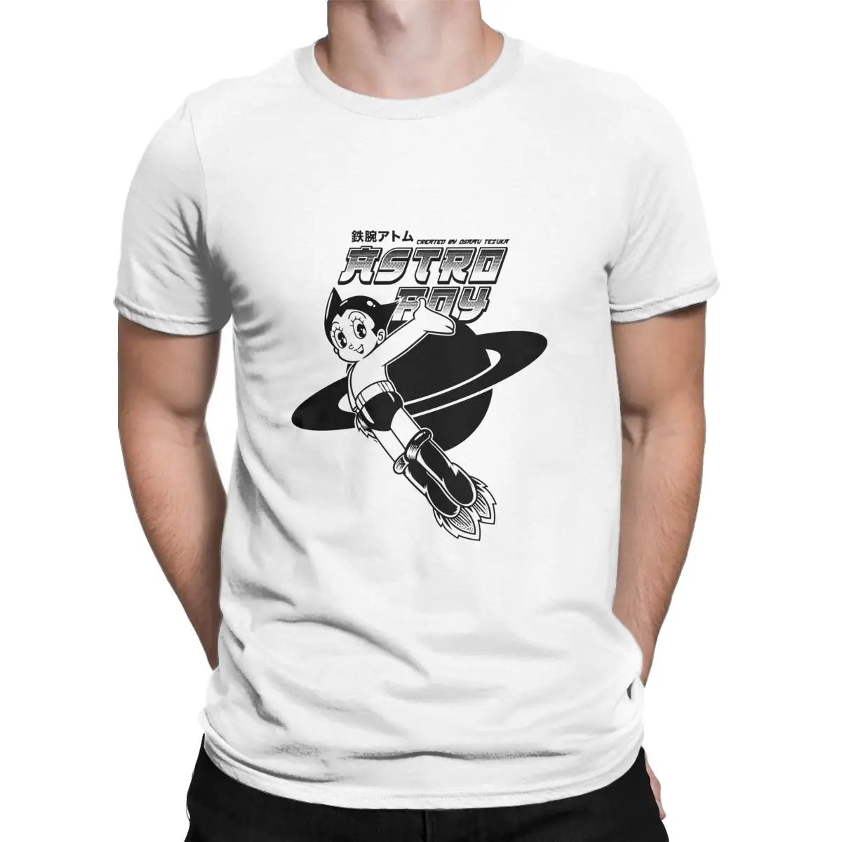 Astro Boy T-Shirt Men Cyber punk Cyborg Casual Pure Cotton Tees O Neck Short Sleeve T Shirt Plus Size Tops