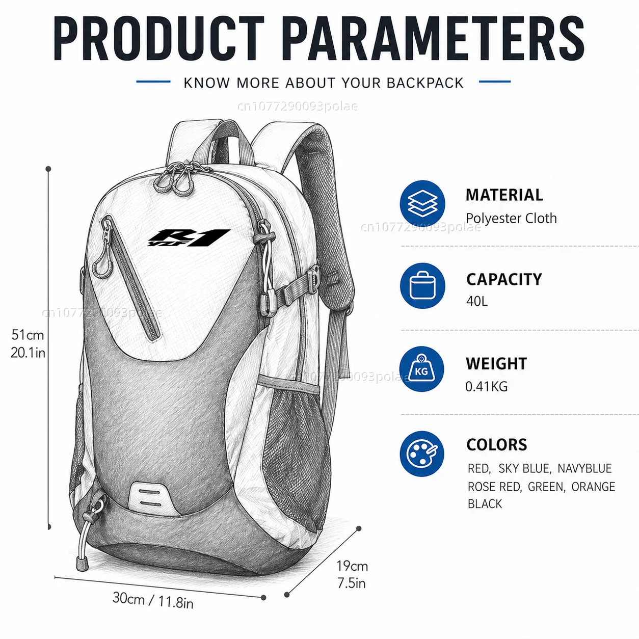 For Yamaha YZF R1 YZF-R1 YZFR1 R1s Accessories Large Capacity WaterprooRacing travel Men waterproof Backpack Bag Motorcycle Gift