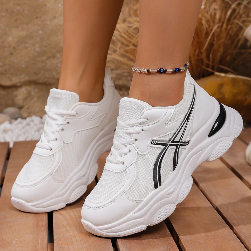 

Women's Height-Increasing Sneakers Dad Shoes Mesh Lightweight Thick Sole Small Size Single Shoes Height Increasing Dad Shoes