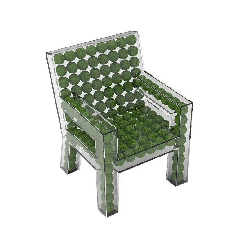 

Acrylic Transparent Leisure Chair Tennis Display Art Sofa Chair Creative Leisure Exhibition Chair
