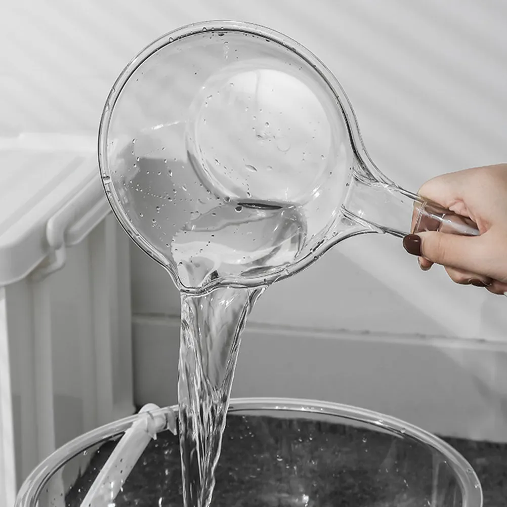 

Набор из 1 шт. прозрачного пластикового ведра большой емкости с утолщенными стенками, ручкой и крышкой, многофункциональное ведро для дома, общежития, ванной комнаты