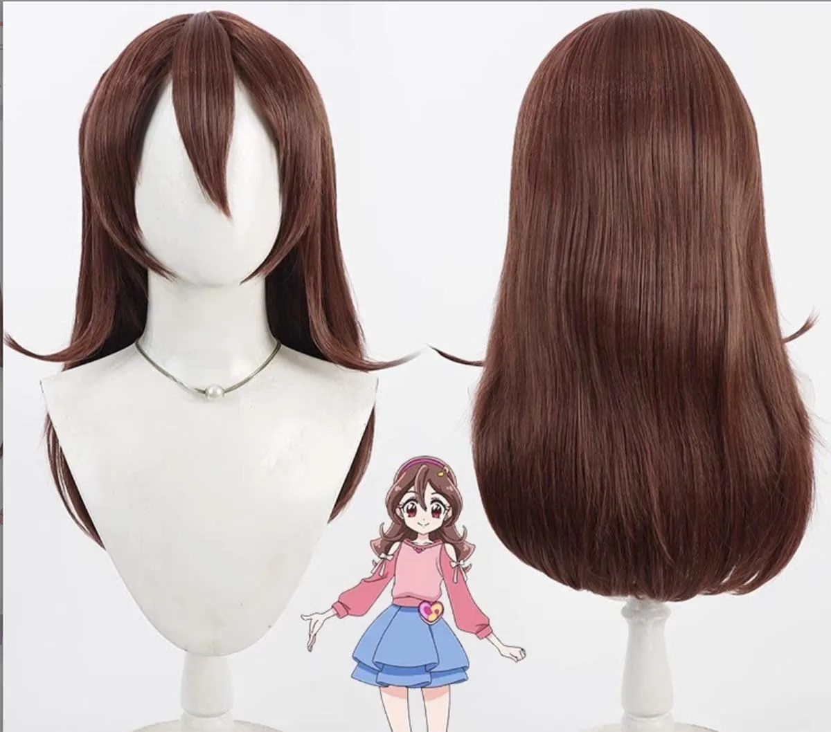 

Женский парик для косплея в стиле аниме Сакура Ута, термостойкий, из синтетических коричневых волос