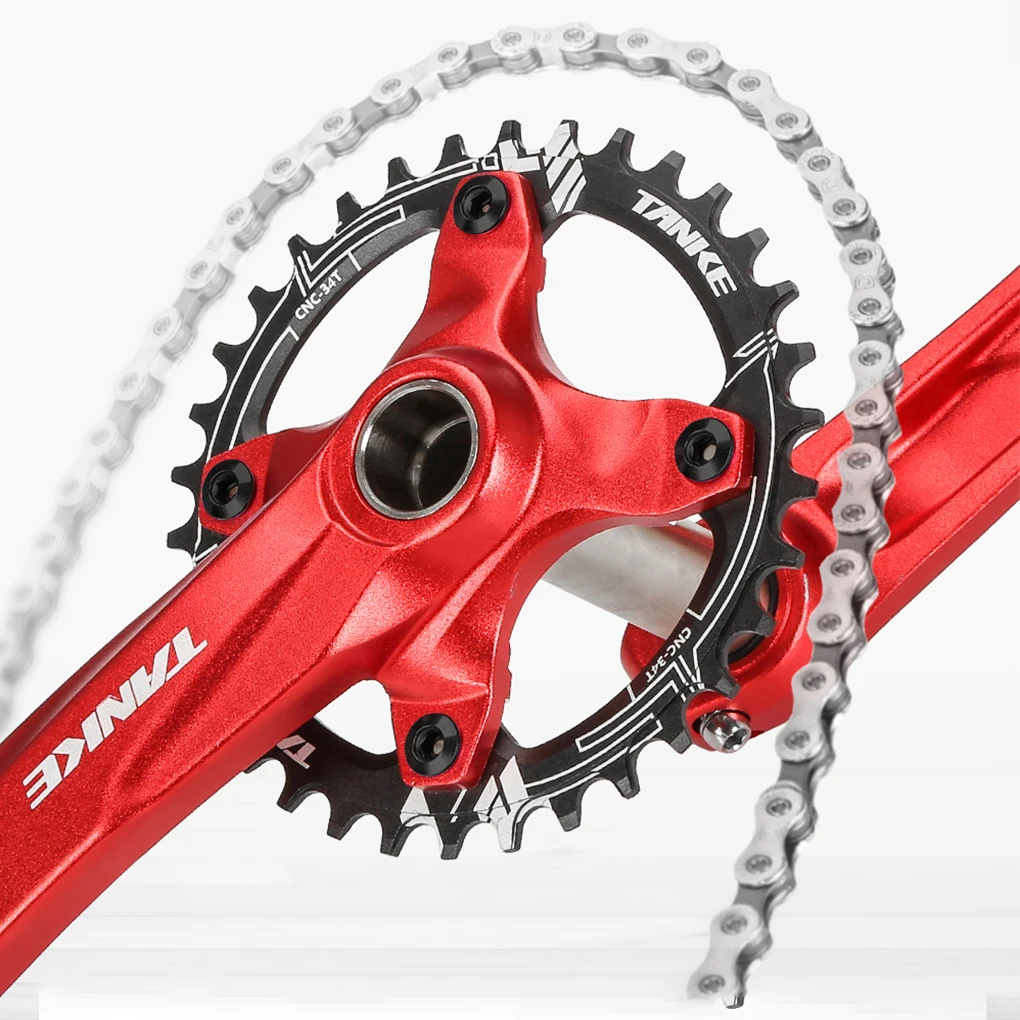 

Mountain Bike Hollowtech Crank Wear-resistant Center Axle Cycling Fluted Disc Integrated Crankset Chainrings Chainwheel